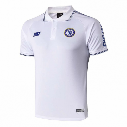 19-20 Chelsea Polo Jersey Shirt White